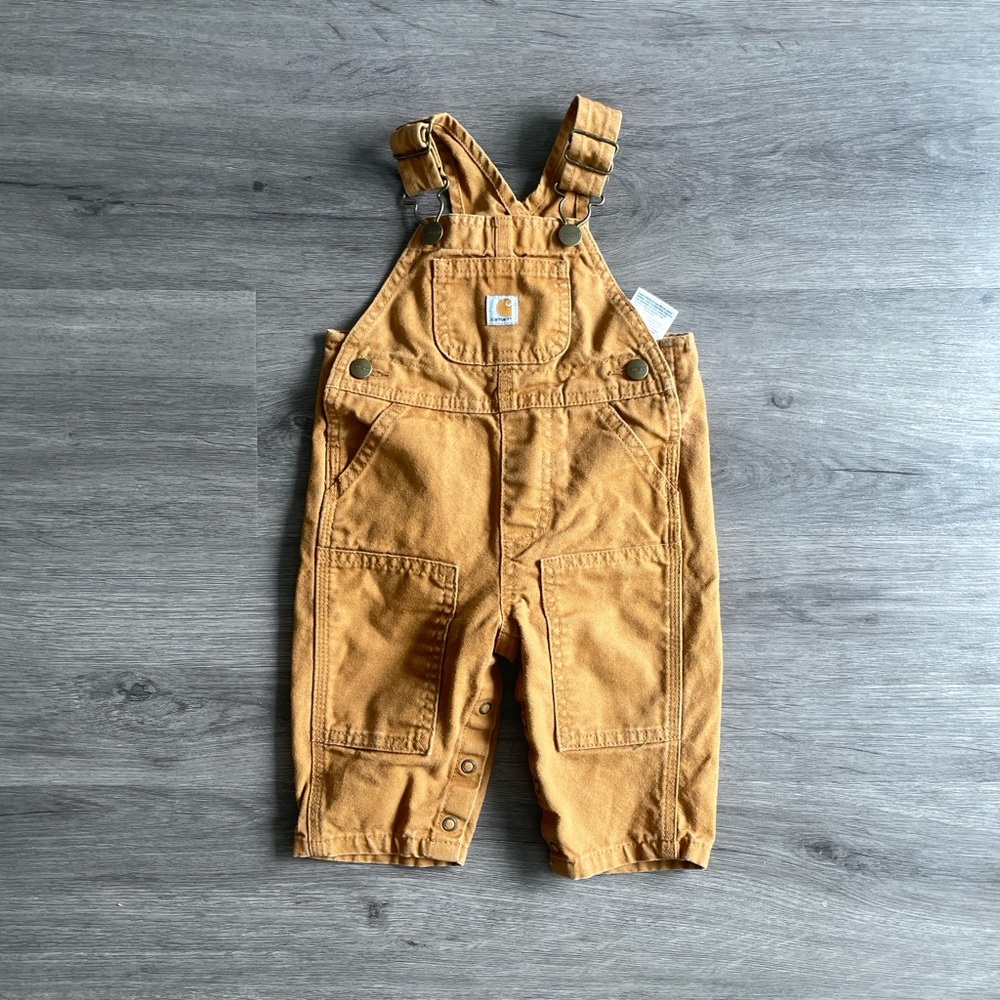 Carhartt Toddler “Brown” Denim Overalls (Sz.6M)